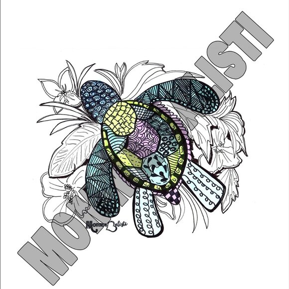 Sea Turtle Small Tote Bag by Momma Balisti - Reusable Canvas Bag @MommaBalisti - Picture 3 of 5